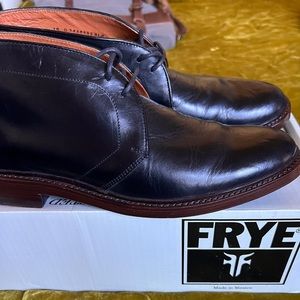 Frye Men’s Black Leather Chukka Lace Tie Boots Size 10